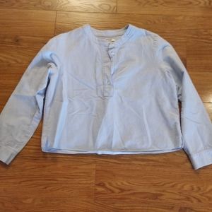 Madewell Denim Button Down Crop Top